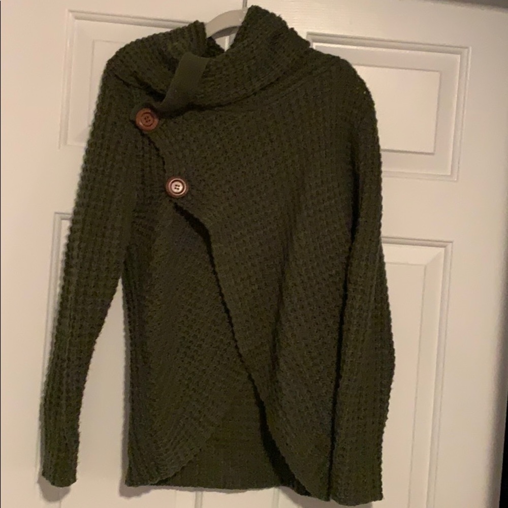 Forest Green Cowl Neck Sweater